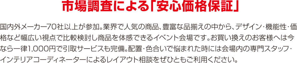 安心価格保証