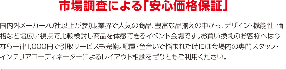 安心価格保証