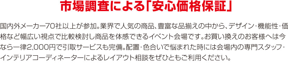 安心価格保証