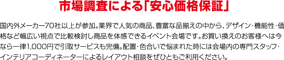 安心価格保証